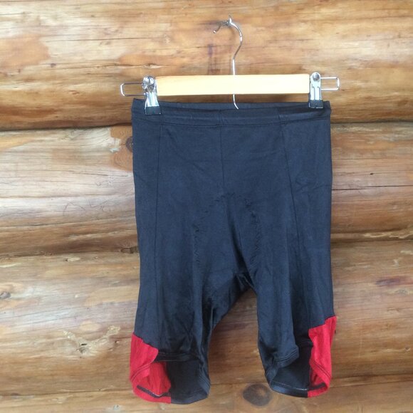 Nashbar Black & Red Vintage Made in USA Adult Padded Cycling Shorts Size Medium - Picture 1 of 5